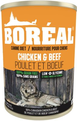 Boréal – Conserve sans grains Poulet et bœuf pour chiens – 690 g