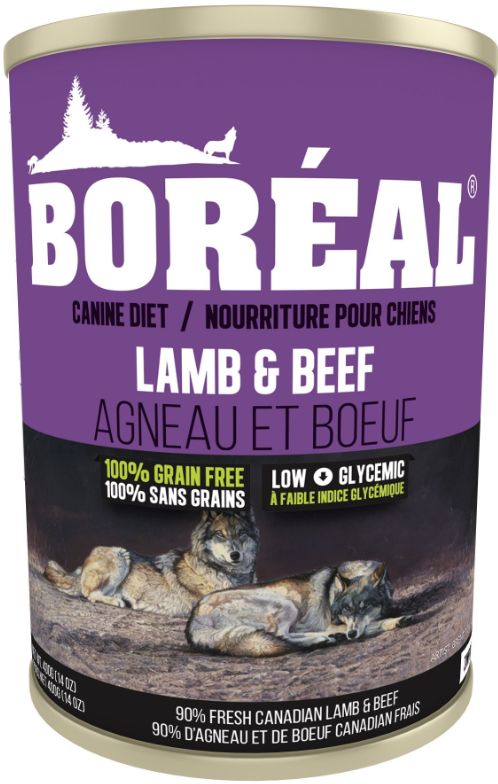 Boréal – Conserve sans grains Agneau et bœuf pour chiens – 690 g