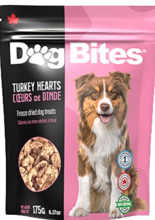 Dog Bites – Cœurs de dinde lyophilisés pour chiens