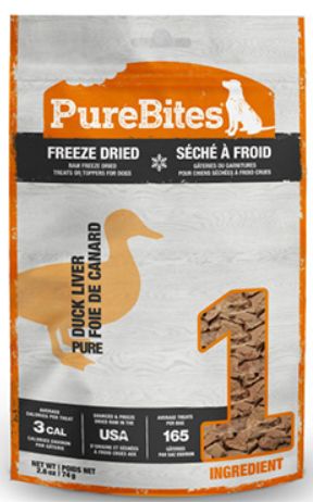 Gâteries lyophilisées au foie de canard pour chiens – PureBites