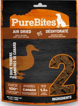 Jerky de canard séché à l’air pour chiens – PureBites,