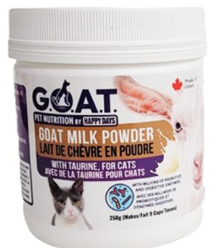 Poudre de lait de chèvre avec taurine pour chats – Happy Days
