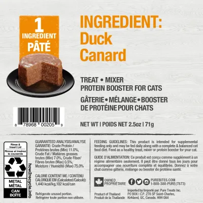 PureBites – Pâté au canard pour chats – 71 g