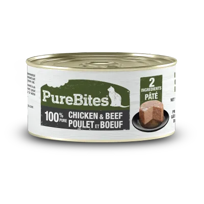 PureBites – Pâté au poulet et au bœuf pour chats – 71 g