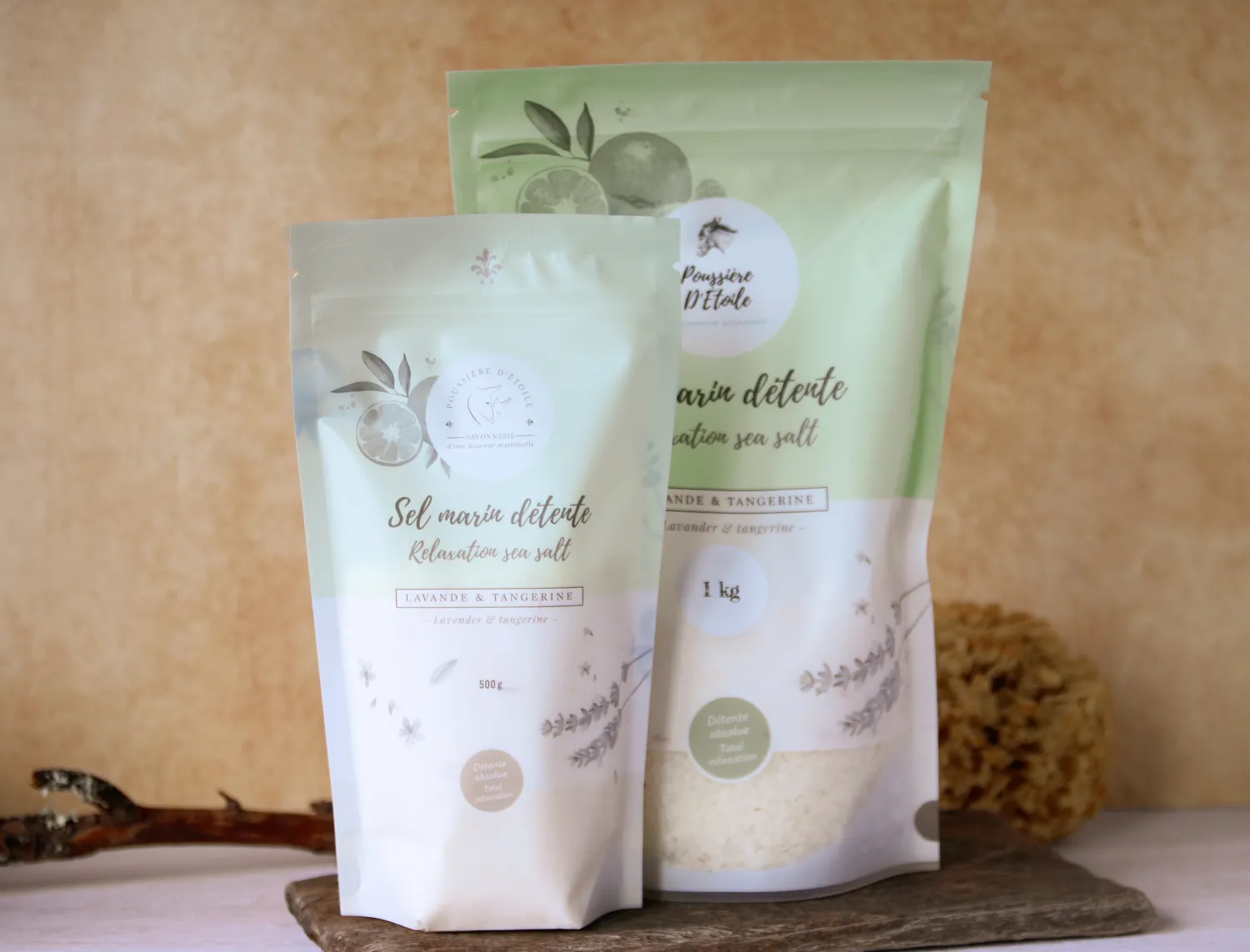 Sel marin apaisant – Lavande &amp; tangerine 1kg