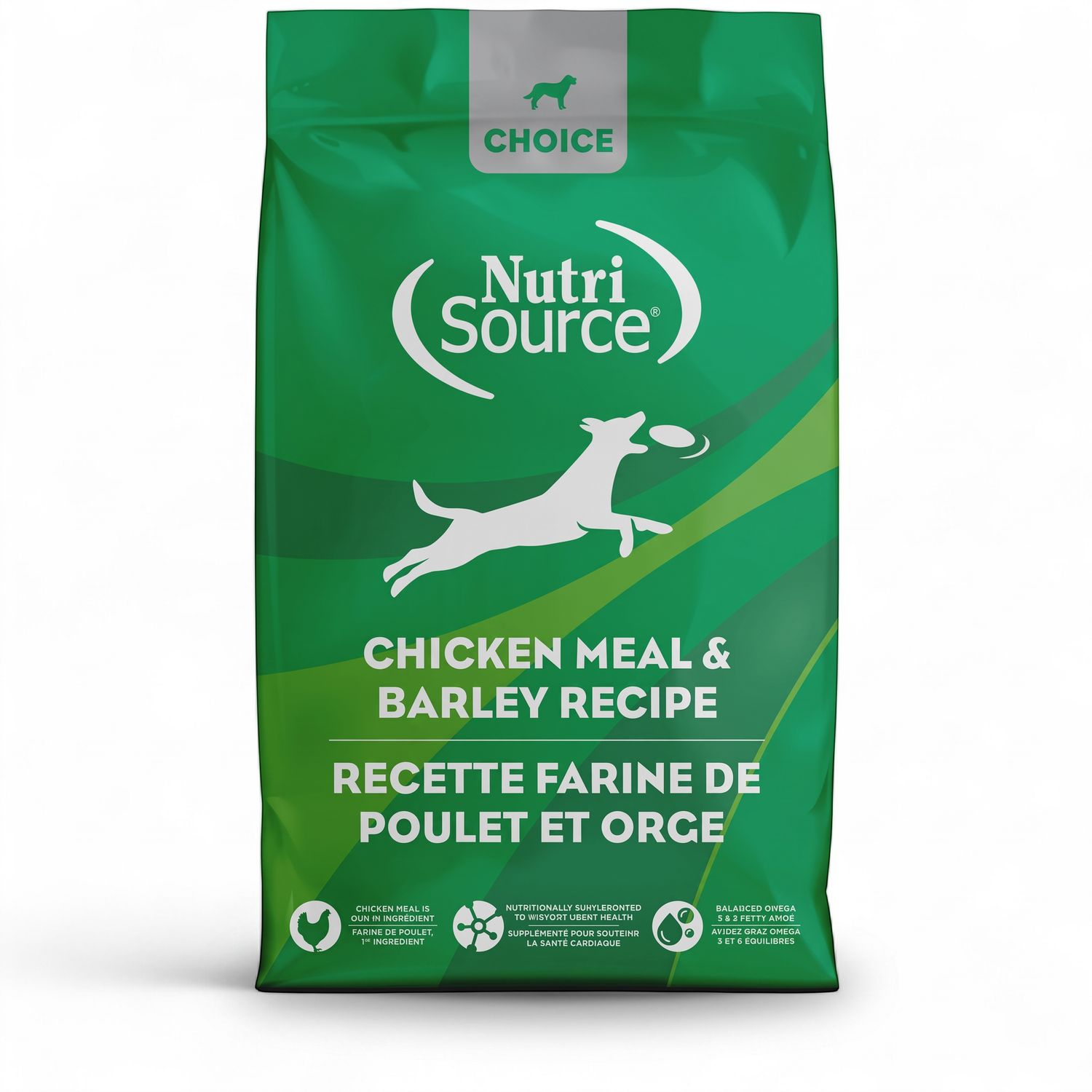NutriSource® Choice – Poulet et orge – Nourriture sèche pour chiens adultes – Avec grains – 18,14 kg