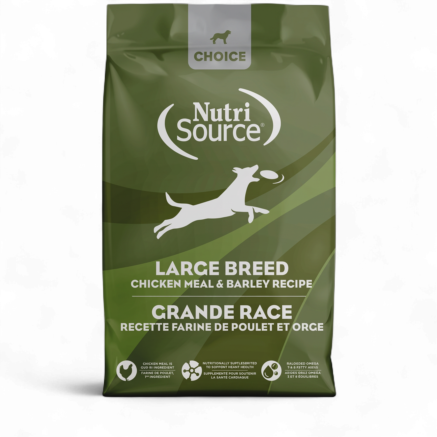 NutriSource® Choice – Poulet et orge – Nourriture sèche pour chiens adultes de grande race – Avec grains – 18,14 kg