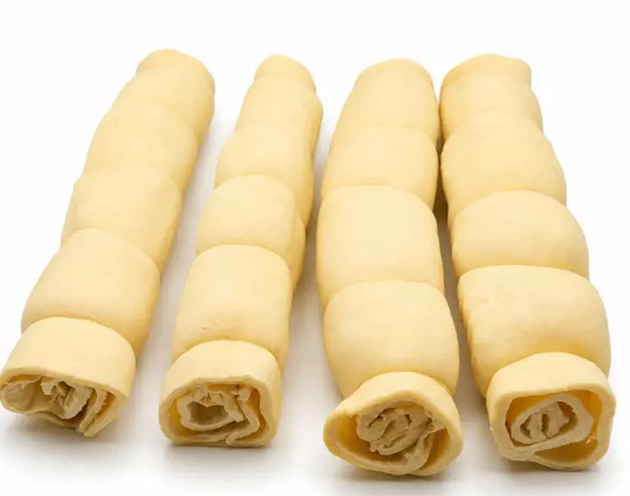 Rouleau de joue de buffle soufflée blanc – 12 po