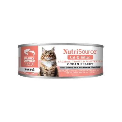 NutriSource Ocean Select – Saumon, truite et poisson blanc pour chats et chatons