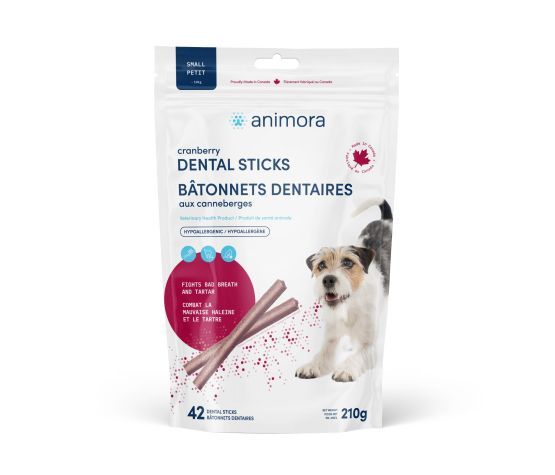 Animora – Bâtonnets dentaires aux canneberges pour petit chien, 42 unités