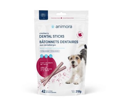 Animora – Bâtonnets dentaires aux canneberges pour petit chien, 42 unités
