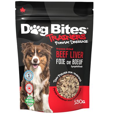 Dog Bites – Mini-bouchées d’entraînement au foie de bœuf lyophilisé 150 g