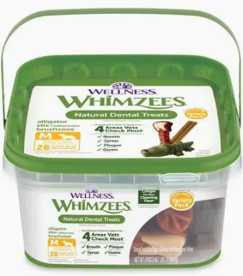 WHIMZEES – Paquet varié dentaire moyen, 28 unités
