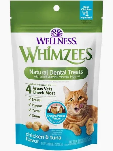 WHIMZEES – Gâteries dentaires pour chats au poulet et au thon
