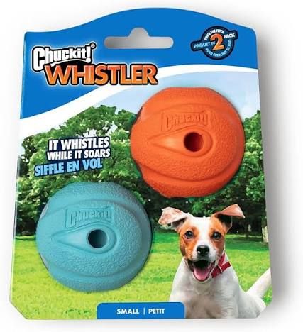 Chuckit! Whistler – Balles sifflantes pour chien, paquet de 2