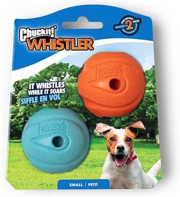 Chuckit! Whistler – Balles sifflantes pour chien, paquet de 2