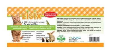 Nuvac Lisix – Désodorisant naturel pour litière