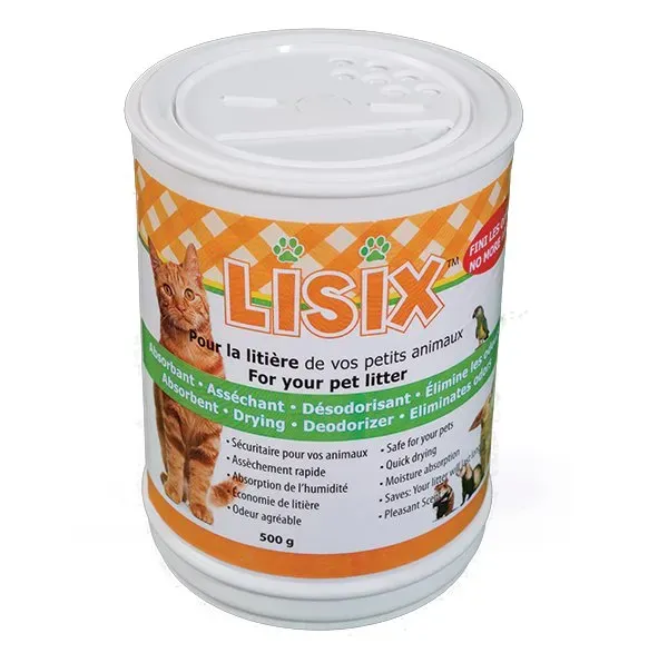 Nuvac Lisix – Désodorisant naturel pour litière, Formats: 500g