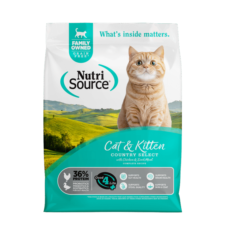 NutriSource Country Select – Nourriture sèche sans grains pour chats et chatons 5,44 kg