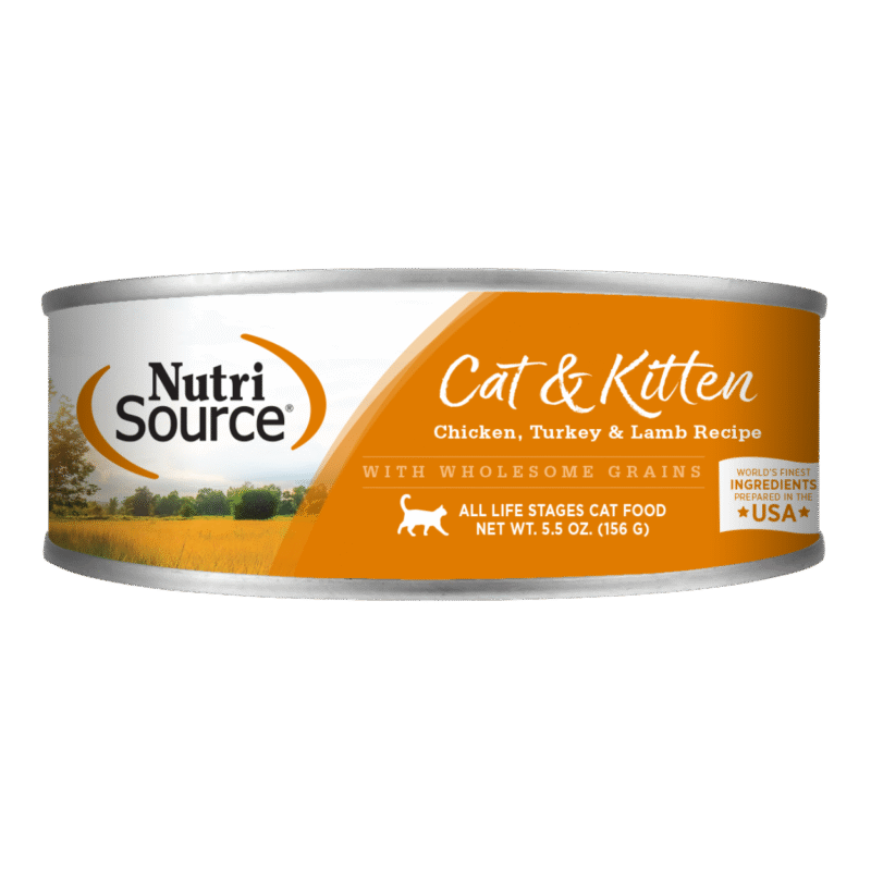NutriSource – Nourriture humide au poulet, à la dinde et à l’agneau pour chats et chatons 156 g