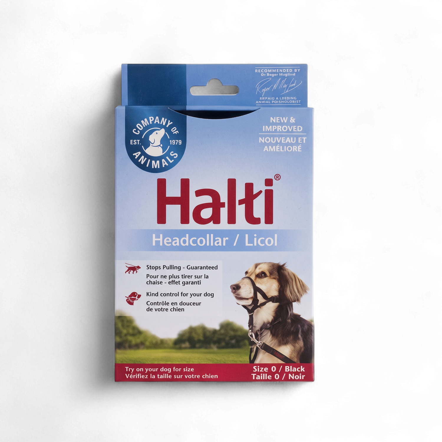 HALTI – Licou noir pour chien, grandeur 0