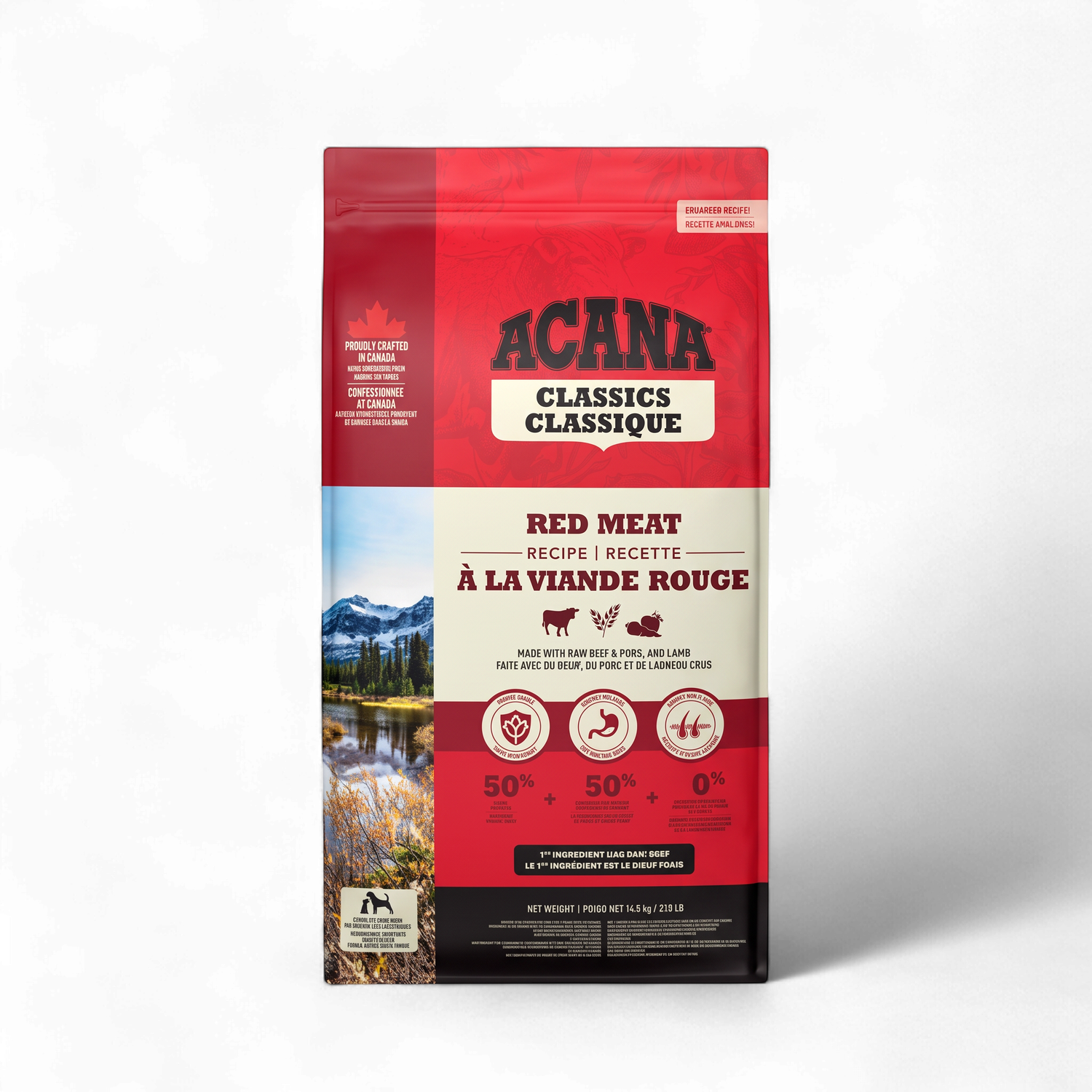 ACANA Classique – Nourriture à la viande rouge pour chien 14,5 kg