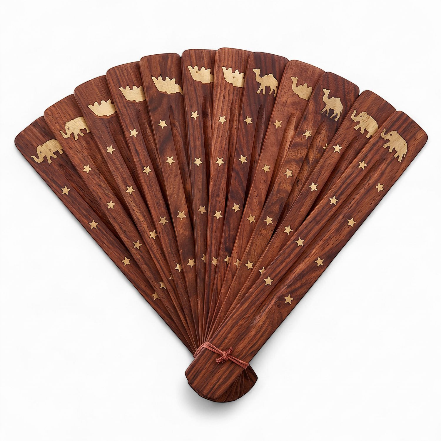 Porte-encens en bois – Éléphant 10 po