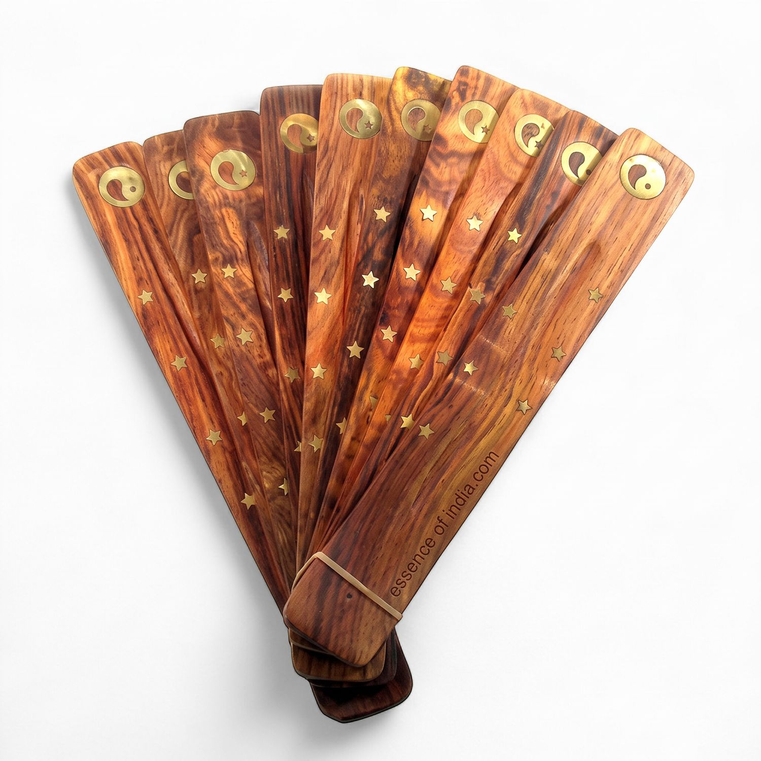 Porte-encens en bois – Yin Yang 10 po