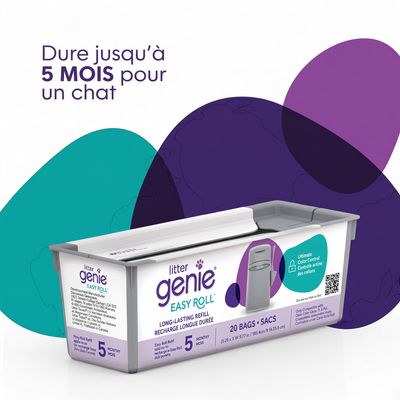 Litter Genie® – Recharge Easy Roll pour seau à litière pour chats – 20 sacs