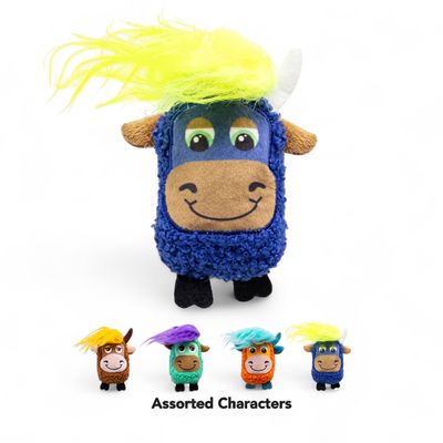 KONG® – Scrattles Highland Cow – Jouet en peluche pour chats avec herbe à chat