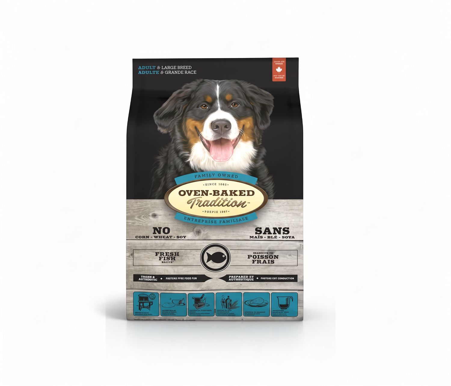Oven-Baked Tradition® – Nourriture sèche pour chiens adultes de grande race – Poisson – Avec grains – 25 lb