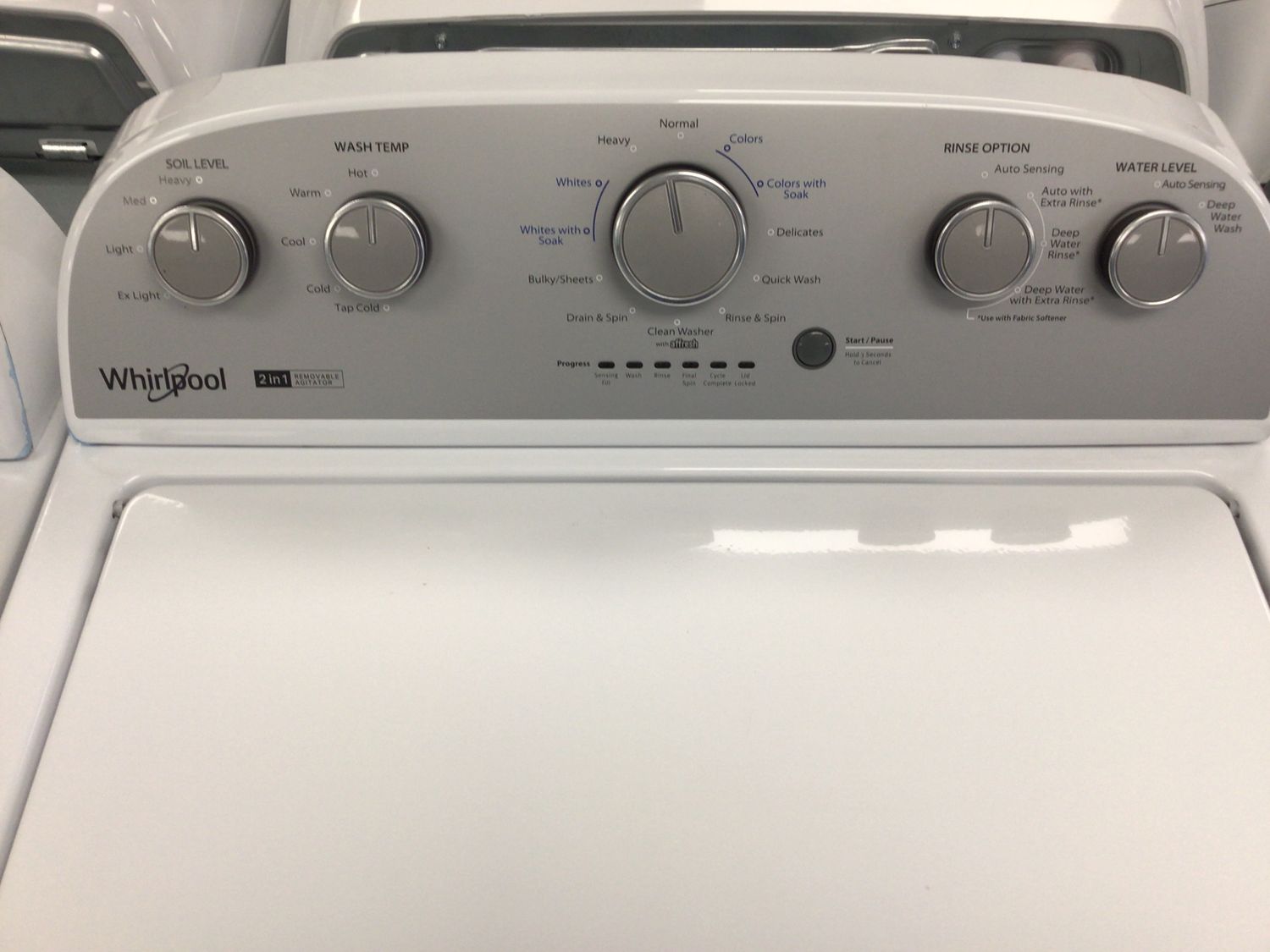 WHIRLPOOL WASHER WTW4957PW-1 3.8 - 3.9 cu. ft.