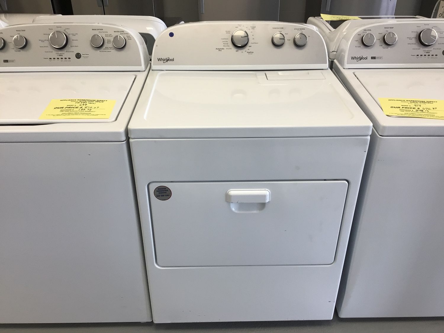 WHIRLPOOL DRYER WED4950HW ELECTRIC