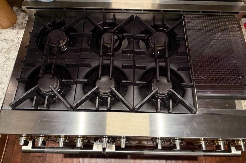 48” RISE JennAir Gas Professional Style Range with Chrome Infused Griddle