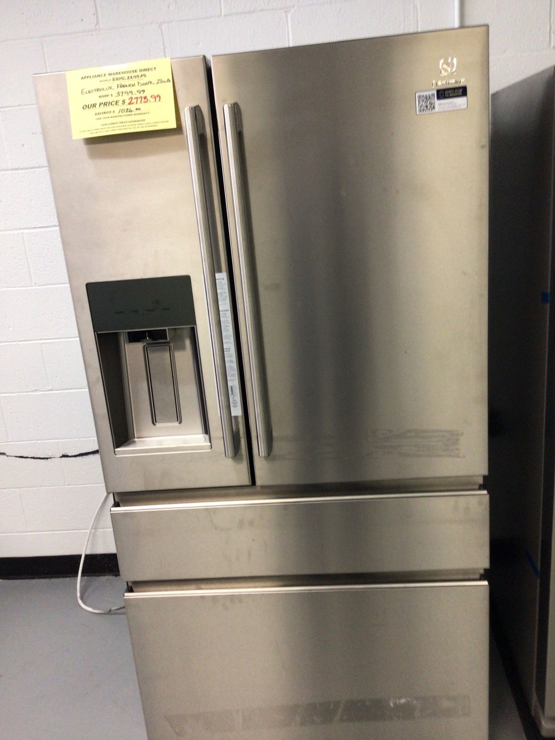 ERMC2295AS Electrolux 21 cu. ft.Counter Depth French Door Stainless Steel Energy Star H.70 W.36 D.31.88