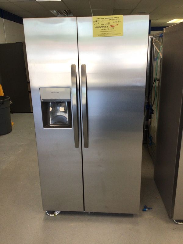 FRSS2623AS Frigidaire 26 cu.ft. Side by Side with Ice Maker Stainless Steel Energy Star H.68 W.33 D.32.5