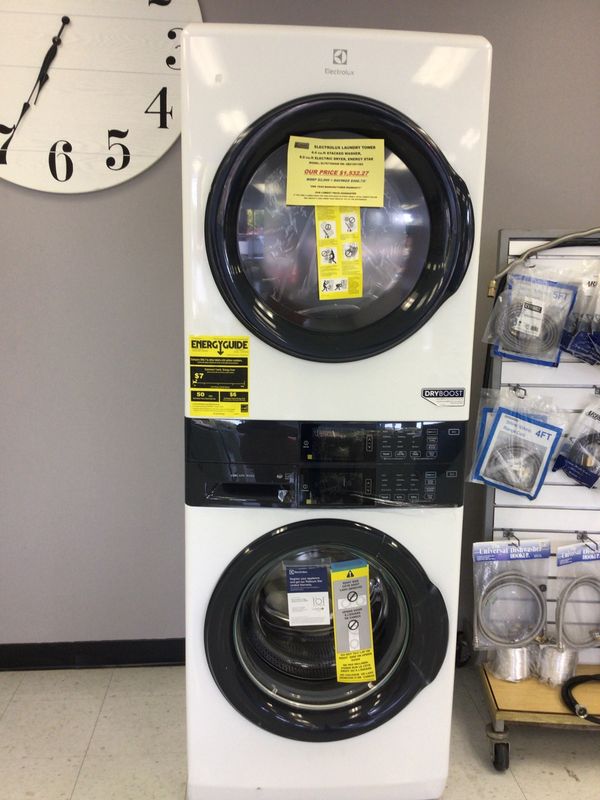ELTE7300AW ELECTROLUX LAUNDRY TOWER - 4.4 cu.ft. STACKED WASHER &amp; 8.0 cu.ft. ELECTRIC DRYER, ENERGY STAR