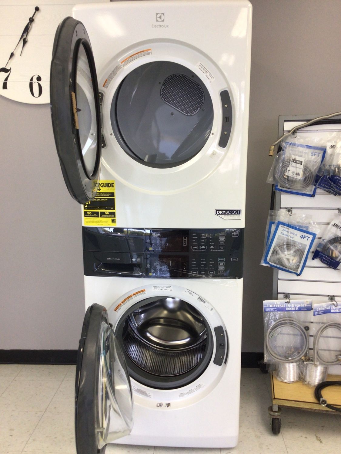 ELTE7300AW ELECTROLUX LAUNDRY TOWER - 4.4 cu.ft. STACKED WASHER &amp; 8.0 cu.ft. ELECTRIC DRYER, ENERGY STAR