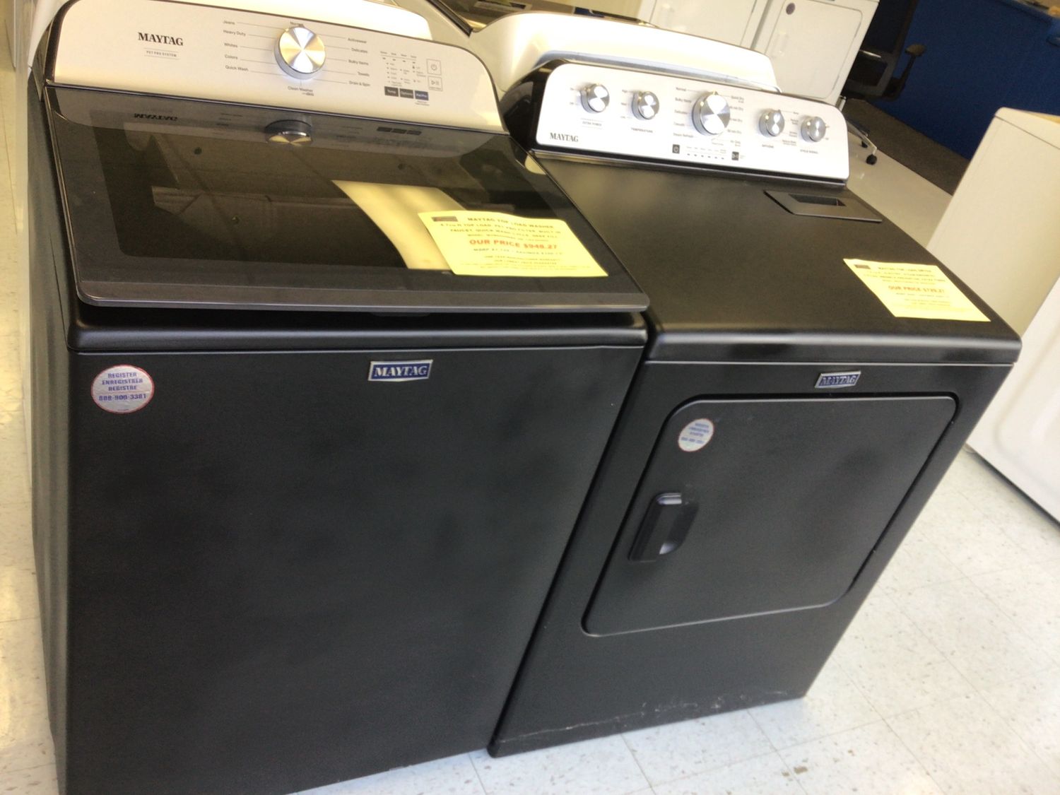 MAYTAG WASHER MVW6500MBK 4.7 cu. ft.  PET PRO TOP LOAD WASHER VOLCANO BLK