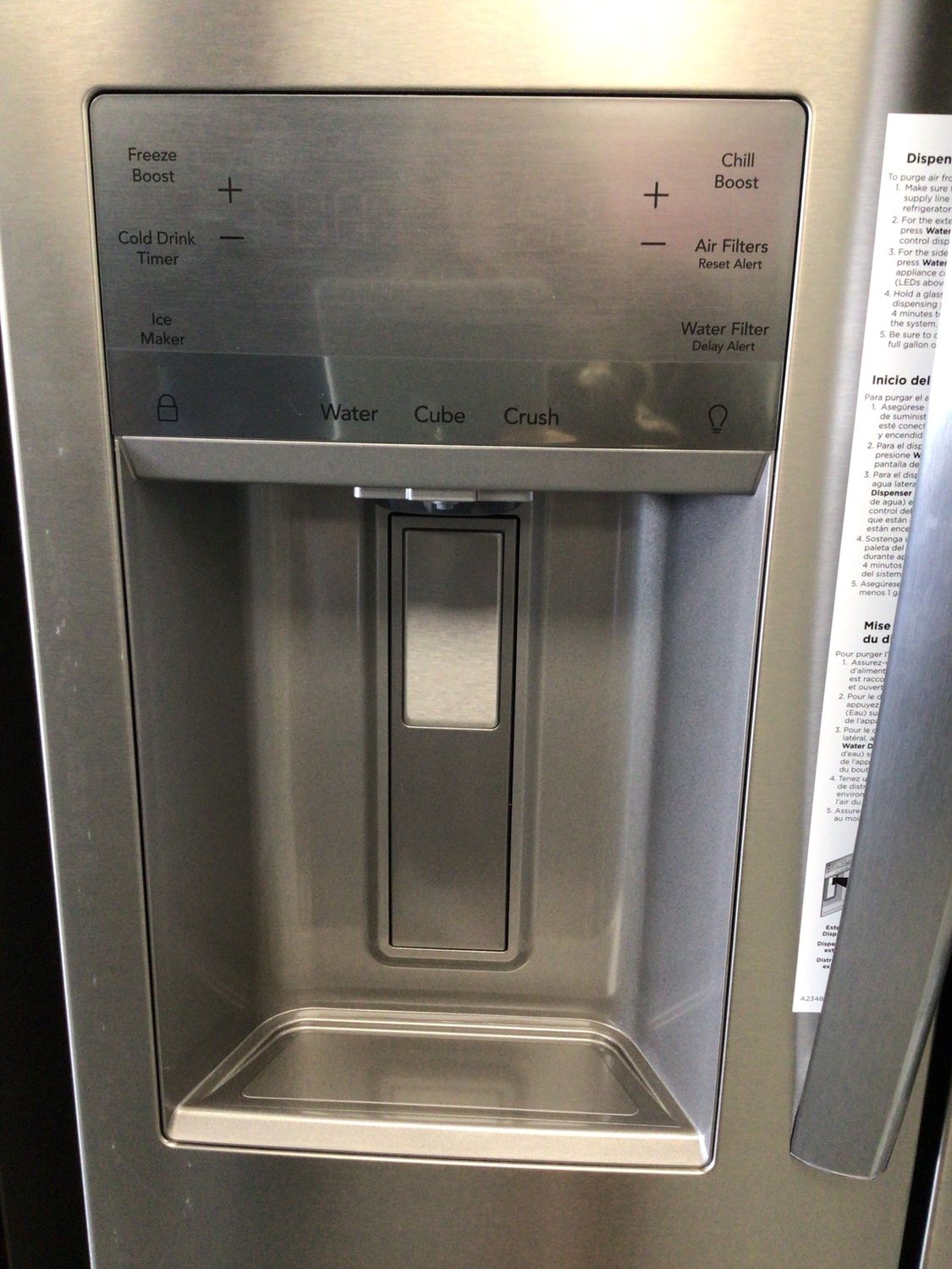 GRMC2273CF FRIGIDAIRE GALLERY REFRIGERATOR, 22 cu.ft., 4-DOOR FRENCH DOOR, SMUDGEPROOF STAINLESS STEEL, H 70.2&quot; W 35.9&quot; D 32&quot;