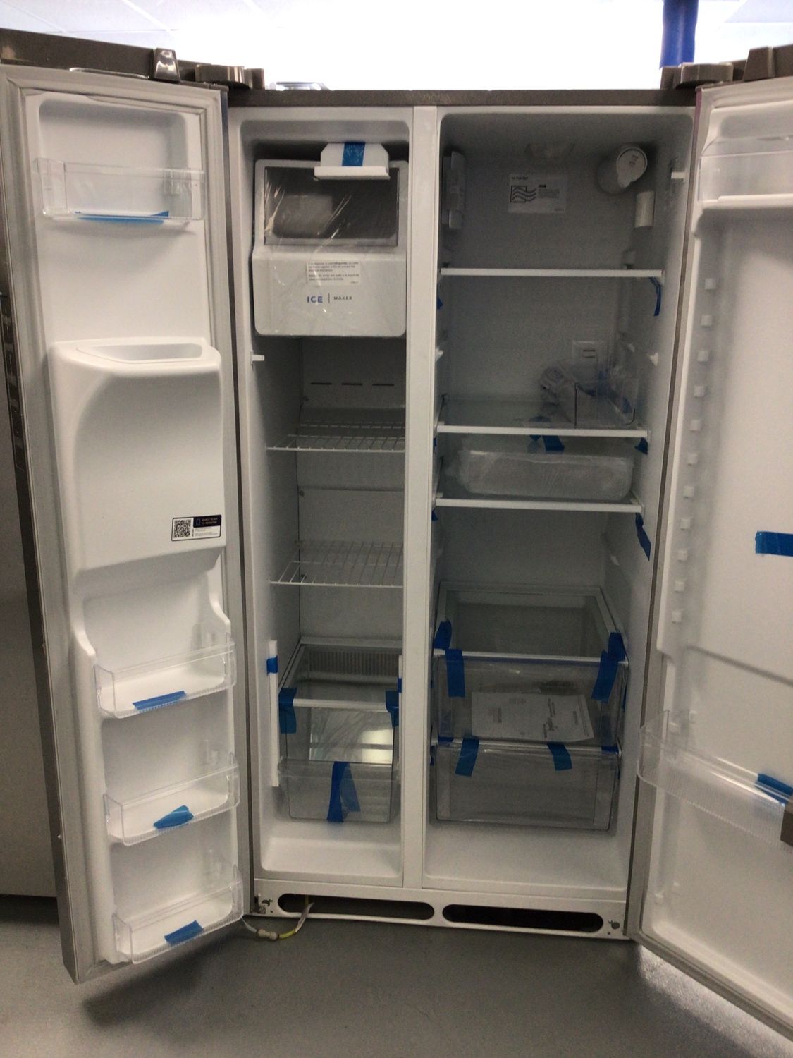 FRSS2623AS-1 FRIGIDAIRE REFRIGERATOR, 26 cu.ft., SIDE-BY-SIDE, STAINLESS STEEL H 69.875&quot; W 36&quot; D 35&quot;