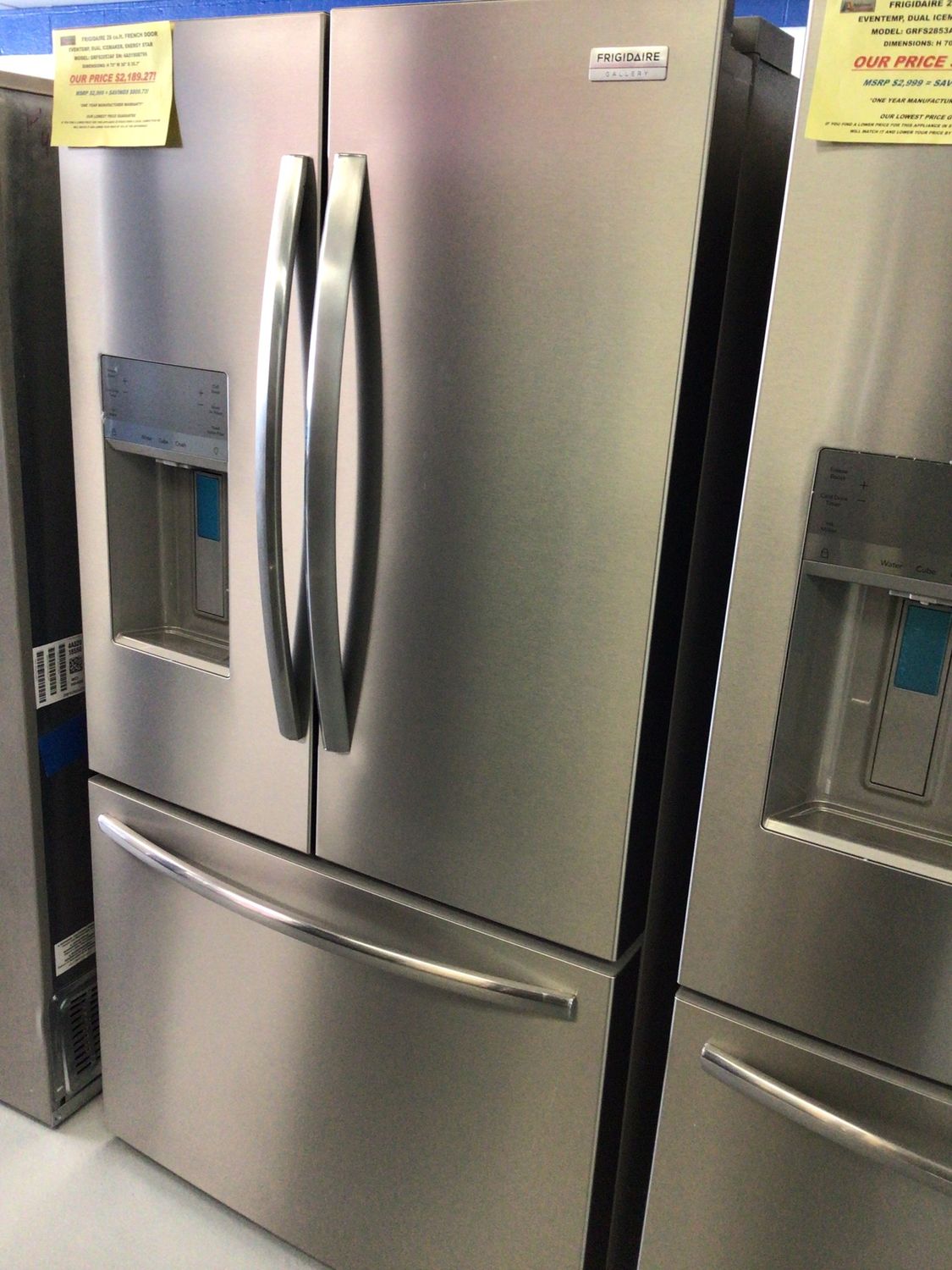 GRFS2853AF-1 FRIGIDAIRE GALLERY REFRIGERATOR, 28 cu.ft., 3-DOOR FRENCH DOOR, SMUDGEPROOF STAINLESS STEEL, H 70&quot; W 36&quot; D 35.7&quot;