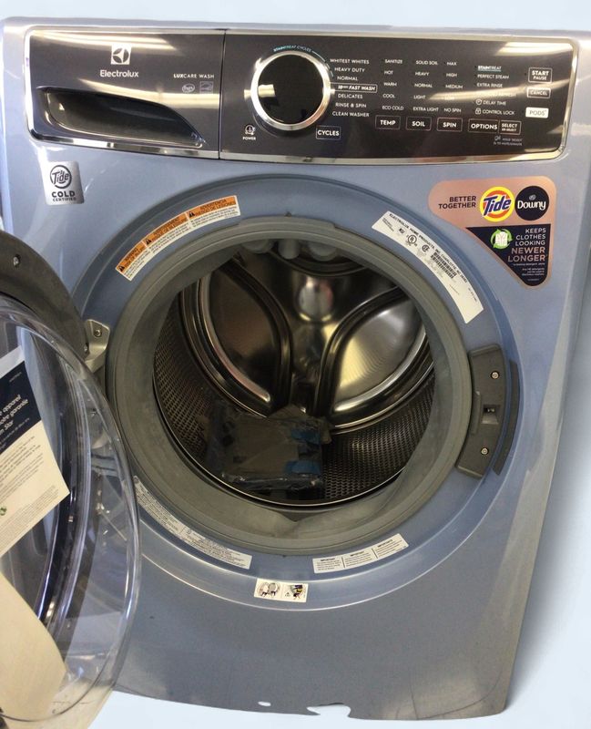 ELFW7437AG ELECTROLUX 400 SERIES WASHER, 27" FRONTLOAD, 4.5cu.ft., GLACIER BLUE, H 38" W 27" D 32"