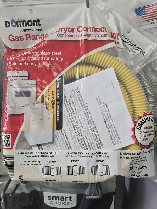 ACC: COATED GAS RANGE AND FURNACE CONNECTOR