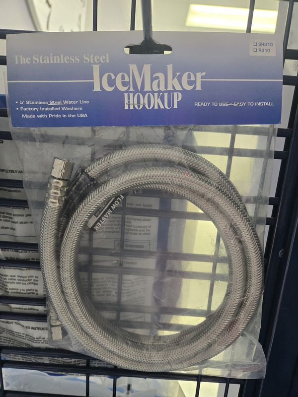 ACC: ICEMAKER HOOKUP BRAIDED SS WATERHOSE