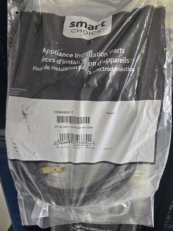 ACC: DRYER CORD 30-AMP 4-PRONG 5-FT