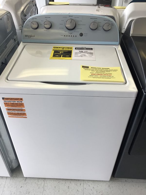 WTW4816FW WHIRLPOOL WASHER, TOPLOAD, 3.5 cu.ft. HIGH EFFICIENCY DUAL ACTION SPIRAL AGITATOR, DEEP WATER WASH, AUTOSENSING, QUICK WASH, ADD A GARMENT, WHITE, H42".W.27.5"D.27"
