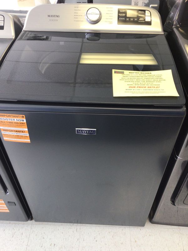 MTW7200RF MAYTAG WASHER, TOPLOAD, 5.3 cu.ft. PET PRO, SMART CAPABLE  SMART THINGS/MAYTAG APP,EXTRA POWER, BUILT IN WATER FAUCET, SANITIZE CYCLE, VIBRATION CONTROL, STAINLESS STEEL TUB, MIDNIGHT STEEL,