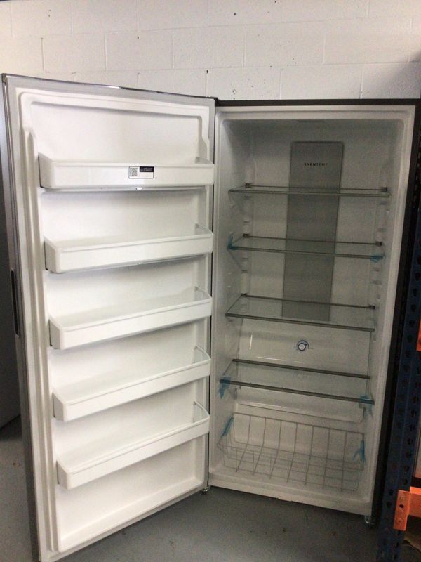 FRUF2020AN-2 Frigidaire 20 cu. ft. Upright Freezer, Garage Ready, EvenTemp Cooling, Flexible Interior, Frost Free, Power Outage Insurance, Sabboth Mode, Energy Star, Carbon, H.71.75" W.32.63" D.28.25"