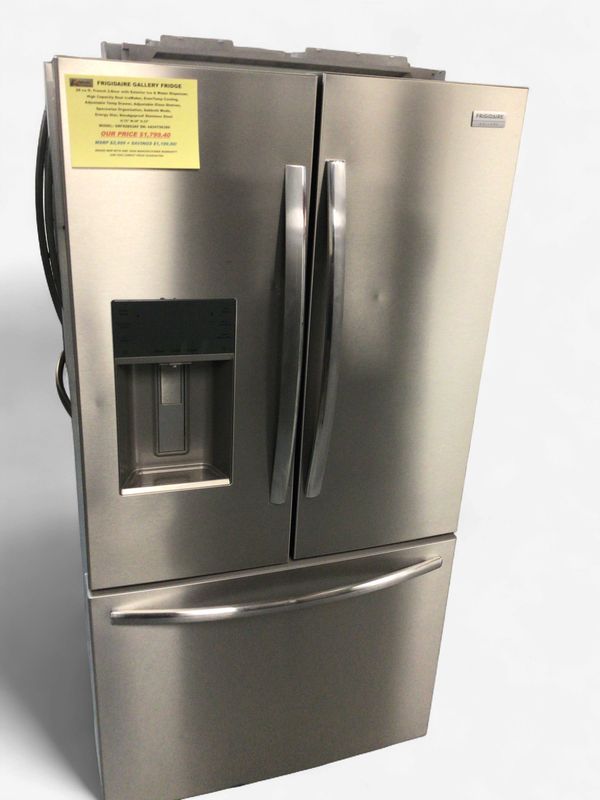 GRFS2853AF-2 Frigidaire  Gallery Fridge, 28 cu ft. French 3-Door with Exterior Ice &amp; Water Dispenser, High Capacity Dual IceMaker, Adjustable Temp Drawer, Adjustable Glass Shelves, Sabboth Mode, Energ